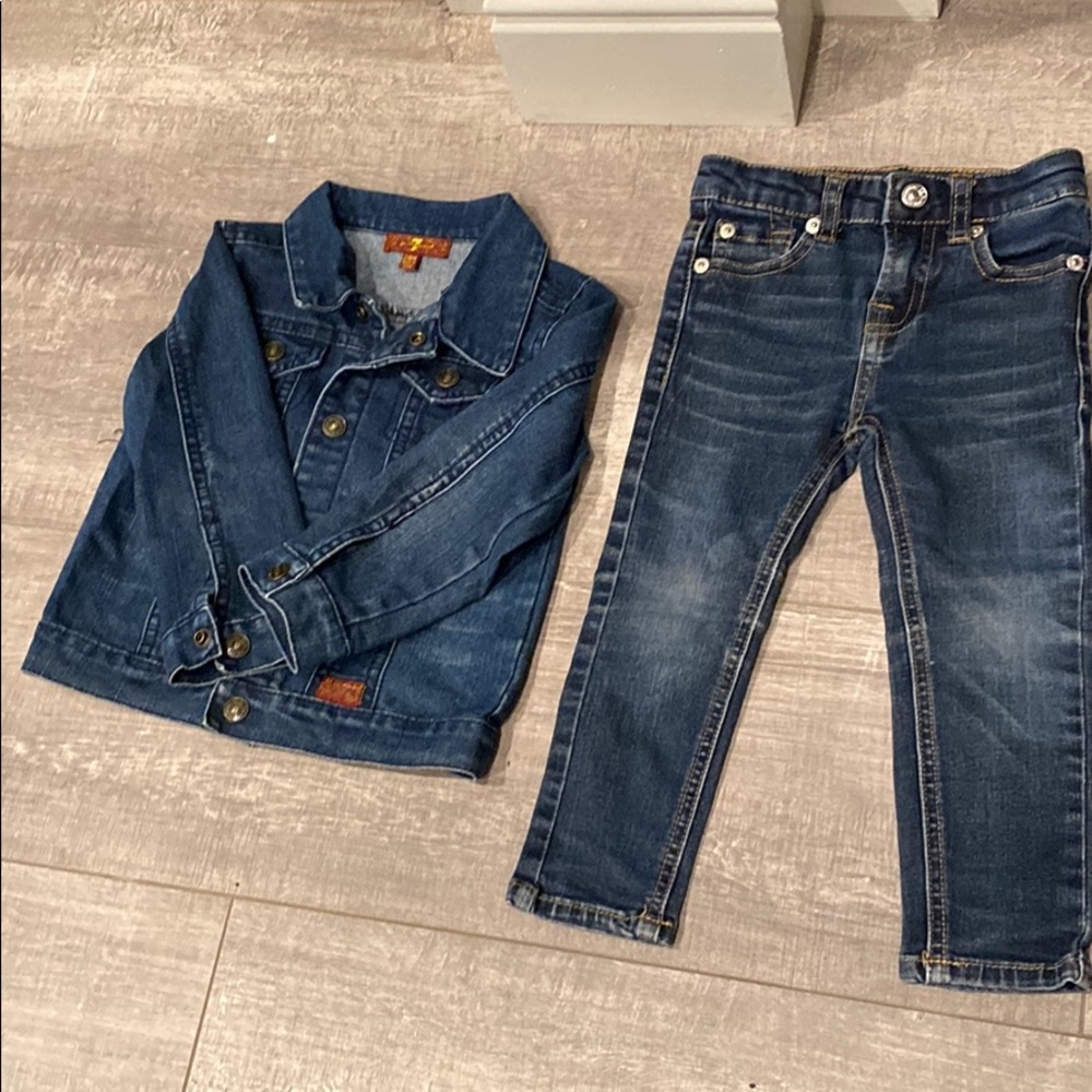 2 Piece -7 Jeans  - Size 24 Month Or 2T